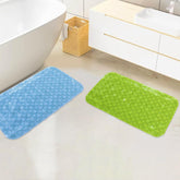 SAVYA HOME Bath Mats | Super Grip Floor Mat | Anti Skid Mat for Bathroom Floor | PVC Shower/Kitchen/Bathroom/Floor Mats | 67x37 cm | Set of 2, Blue & Green